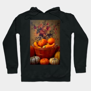 Basket Of Autumn Fruit Pumpkins And Gourds Hoodie